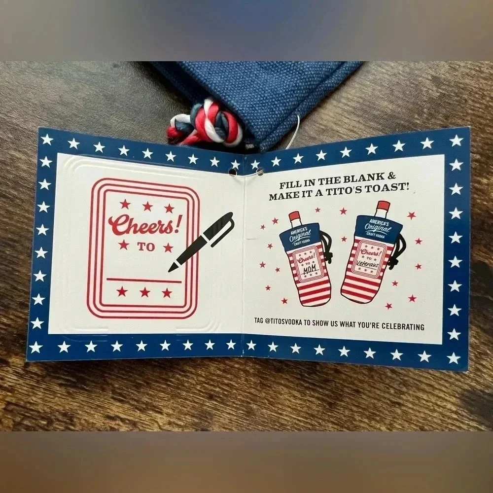 Tito’s Vodka | patriotic bottle cover/gift bag